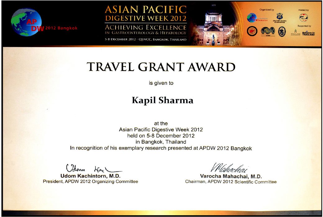 Travel Grant Award